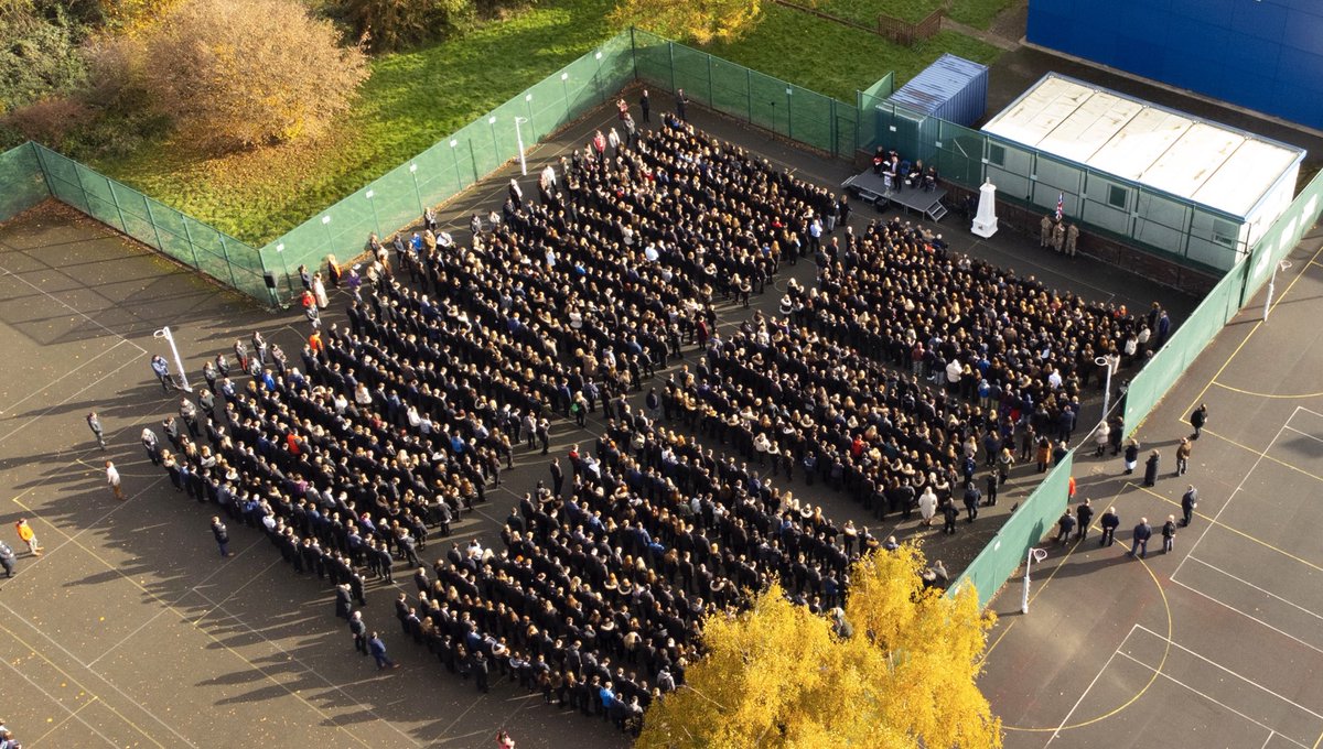 pepediiasio's tweet photo. Such a privilege to lead our Remembrance Assembly ⁦@WalesHigh⁩ with our community coming together to remember those who gave the ultimate sacrifice  #RemembranceDay2023 #Lestweforget https://t.co/WVvS8bFD12