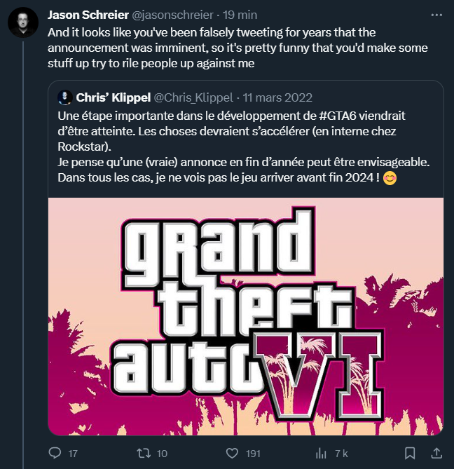 xj0nathan's tweet photo. L'arc Chris Klippel qui se fait terminer par Jason Schreier je l'avais pas vu venir 😂 C'est donc ça le multivers ? https://t.co/Cenim2OrUM