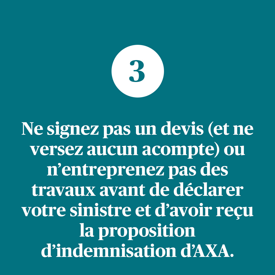 AXAFrance's tweet photo. 🔴 Appel à vigilance 

Après les tempêtes CIARAN/DOMINGOS et les inondations touchant plusieurs régions de France, on constate une hausse de démarchage à domicile d'entreprises peu scrupuleuses voire factices. 

Plusieurs conseils en cas de sollicitations ⤵

#inondations