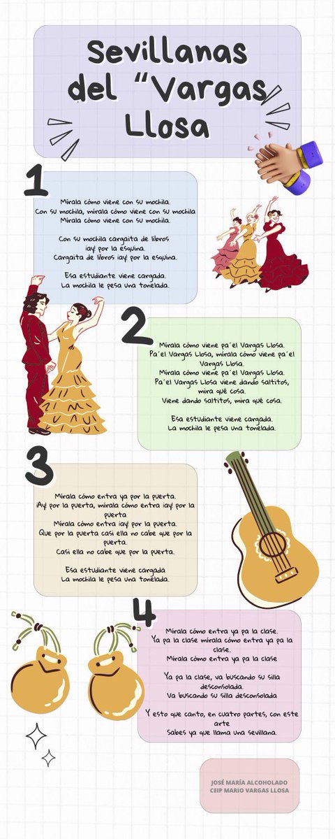 Preparando el día del flamenco en el colegio, aprendemos, cantamos y bailamos las sevillanas de nuestro colegio