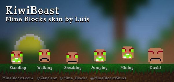 Mine Blocks Skins on X: KiwiBeast skin by Luis!    / X