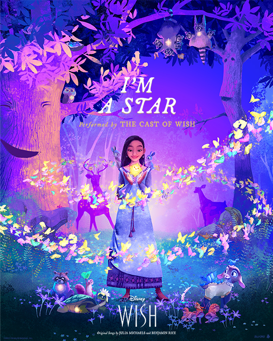 "I'm A Star" gezongen door Ariana Debose en de cast van Wish.⭐️🌠🌟 Zie Disney's #Wish vanaf 22 november in de bioscoop.⁣
⁣
🎨: <a href="/bellagraceart/">Bella Grace</a>