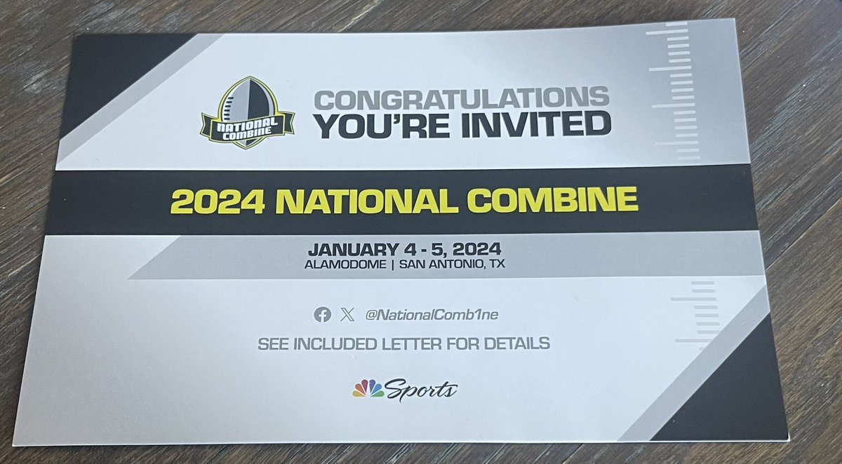 Grateful to be invited to the All American Bowl Combine. @AABonNBC @HCRedDevilFB