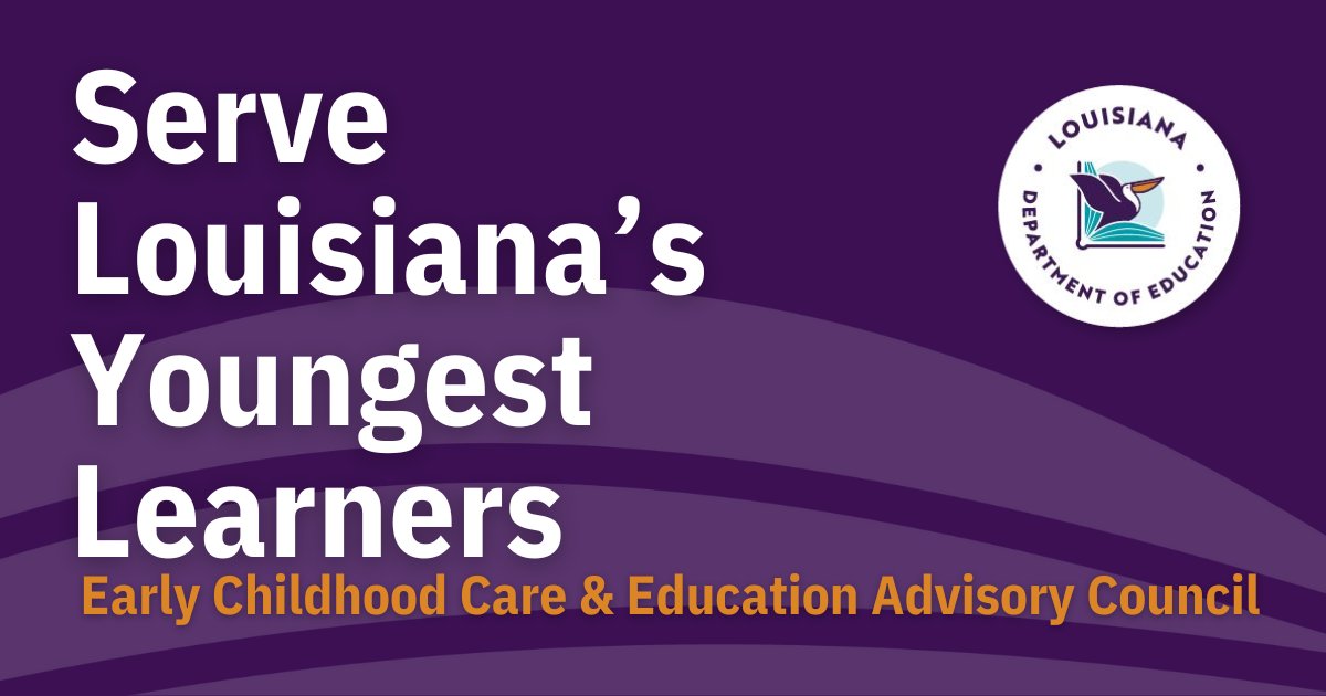 We're accepting applications for the Early Childhood Care and Education Advisory Council. Make a difference in our state by serving the youngest learners and their families. The application window is open until November 21. ow.ly/uPaq50Q65uB