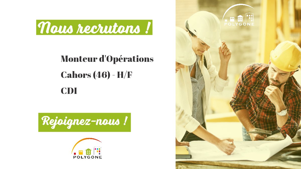 PolygoneSA's tweet image. 💼 | Offre d'emploi
🚧 Monteur d'Opérations H/F. Temps plein. CDI.
📌 Cahors (46) : suivi d’une opération de construction, d’acquisition-amélioration de logements locatifs et en accession ou de réhabilitation [...]
👉 + d'infos : polygone-sa.fr/index.php/deco…