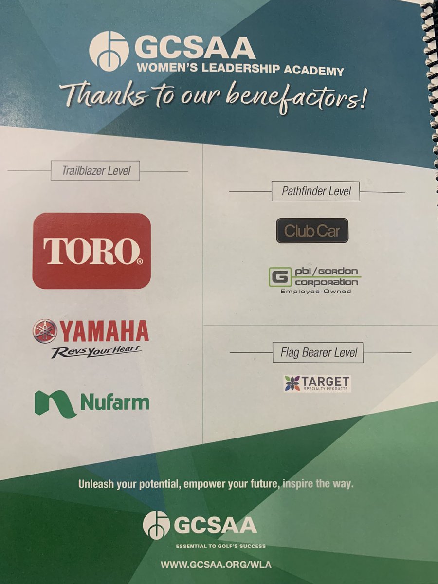 What a remarkable opportunity to be part of the 1st Women’s Leadership Academy. A room full of exceptional ladies, &amp; empowering speakers, blazing the trail for our industry. This wouldn’t be possible without support from <a href="/GCSAA/">GCSAA</a>, &amp; the generous sponsors. See it, be it. #GCSAAWLA