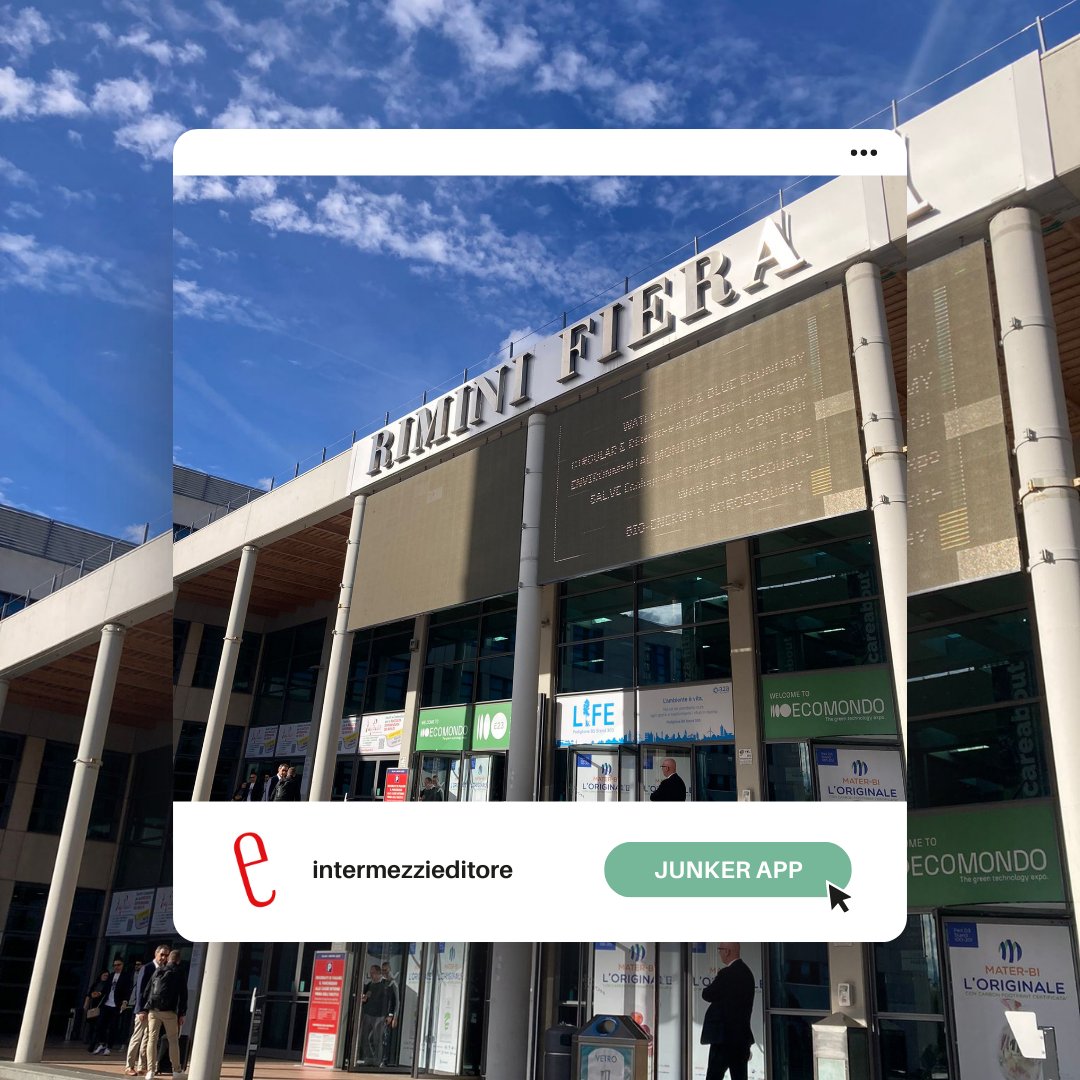 intermezzi's tweet photo. Intermezzi Editore a Ecomondo! 🌿

Abbiamo partecipato all’evento ecologico più atteso dell’anno!

🤝 Ci siamo uniti al team di @JunkerApp, autori di "Differenziati!", la nostra prossima pubblicazione.  🔜  https://t.co/IgehwZqt7I

#Ecomondo #IntermezziEditore #Junkerapp https://t.co/XQ5fcex7L0
