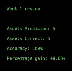 StarPhaseAI's tweet photo. First week success ✅

Predictions for the new week starting Monday will be posted this weekend https://t.co/3yylc5vghz