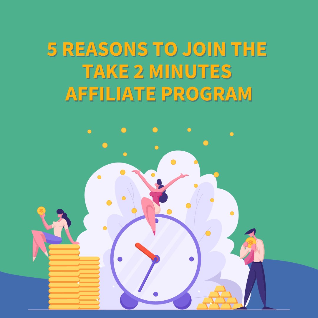 take2min's tweet photo. 🌟 5 Reasons to Dive into the Take 2 Minutes Affiliate Program! 🌟 1️⃣ Promote mental well-being &amp; positivity. 2️⃣ Earn while you empower others. 3️⃣ Access exclusive marketing materials. 4️⃣ Join a community passionate about change. 5️⃣ Be a part of a mission bigger than yourself. https://t.co/wzmKl5f1Dm