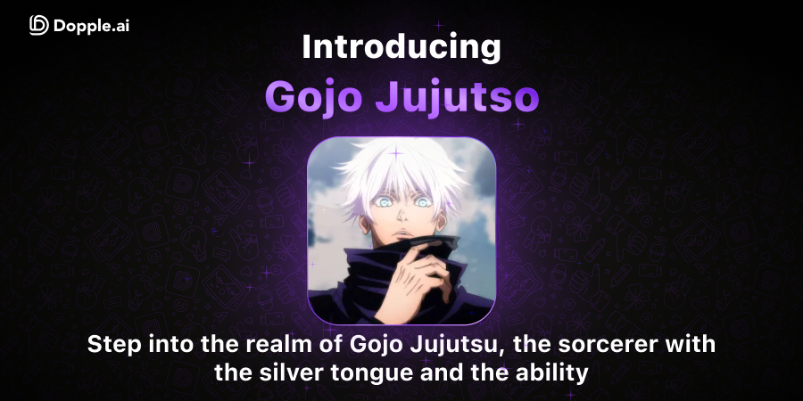 DoppleAi's tweet photo. Step into the realm of curses with Gojo Jujutsu! 💥 Ready for a thrilling adventure filled with humor and supernatural powers? #DoppleAI #SorcererShenanigans https://t.co/L2t6L37XsR