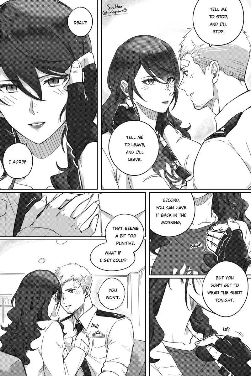 (2/2) This is a scene from chapter 15 of their Akimitsu fanfic Siguientes and is also my favorite scene 🫠🫶