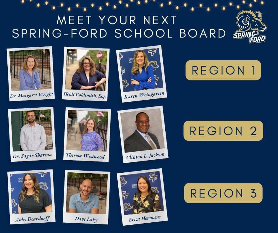 HelloSpringFord's tweet image. Congratulations to the incoming (and returning!) Board members!
🎉 🐏 🎉 🐏
#springfordproud
#localelectionsmatter