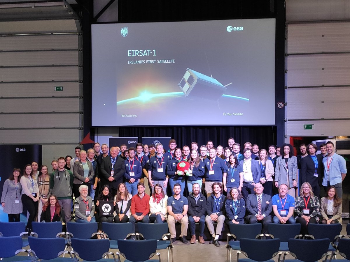 🚀 Yesterday I had an amazing day meeting my good friends, the fantastic team behind Ireland's first satellite, <a href="/EIRSAT1/">EIRSAT-1</a>! 🇮🇪 🛰️ These bright minds from <a href="/ucddublin/">University College Dublin</a> <a href="/UCD_Research/">UCD Research</a> came to ESA ESTEC in the Netherlands to celebrate their journey into #space with all the <a href="/esa/">European Space Agency</a>