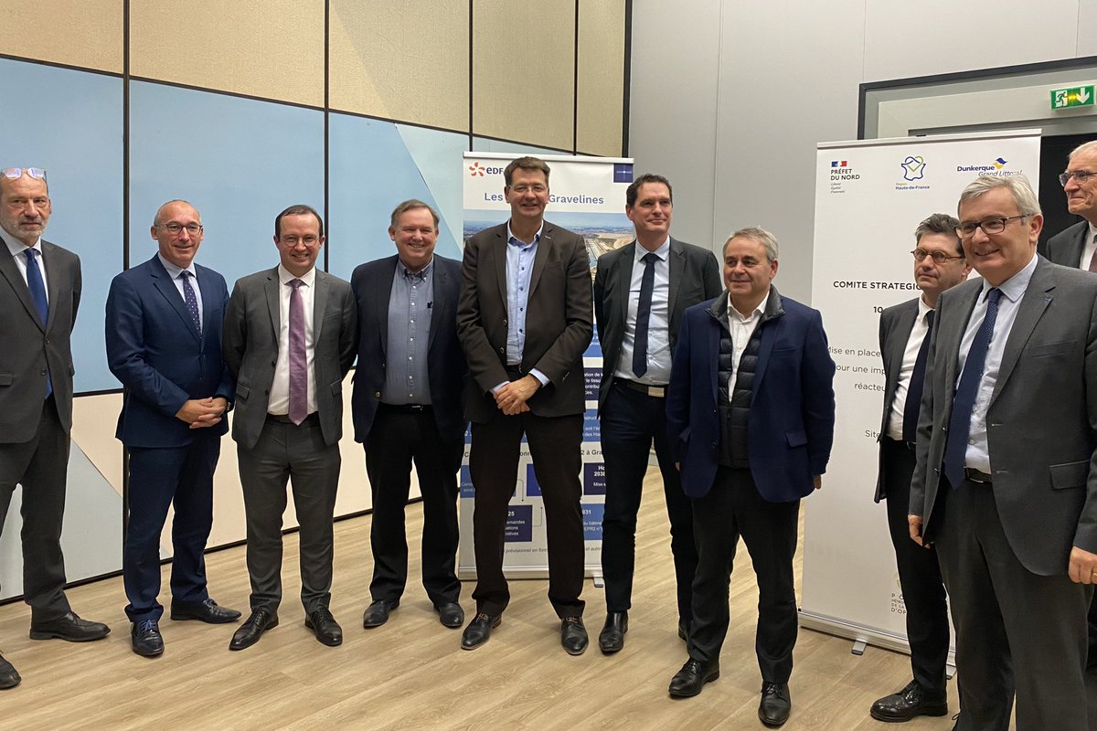 Construction de deux réacteurs EPR2 à la centrale nucléaire de Gravelines à horizon 2038 : nous lançons un comité stratégique avec l’ensemble des acteurs impliqués afin de préparer au mieux le territoire dunkerquois à ce chantier gigantesque !