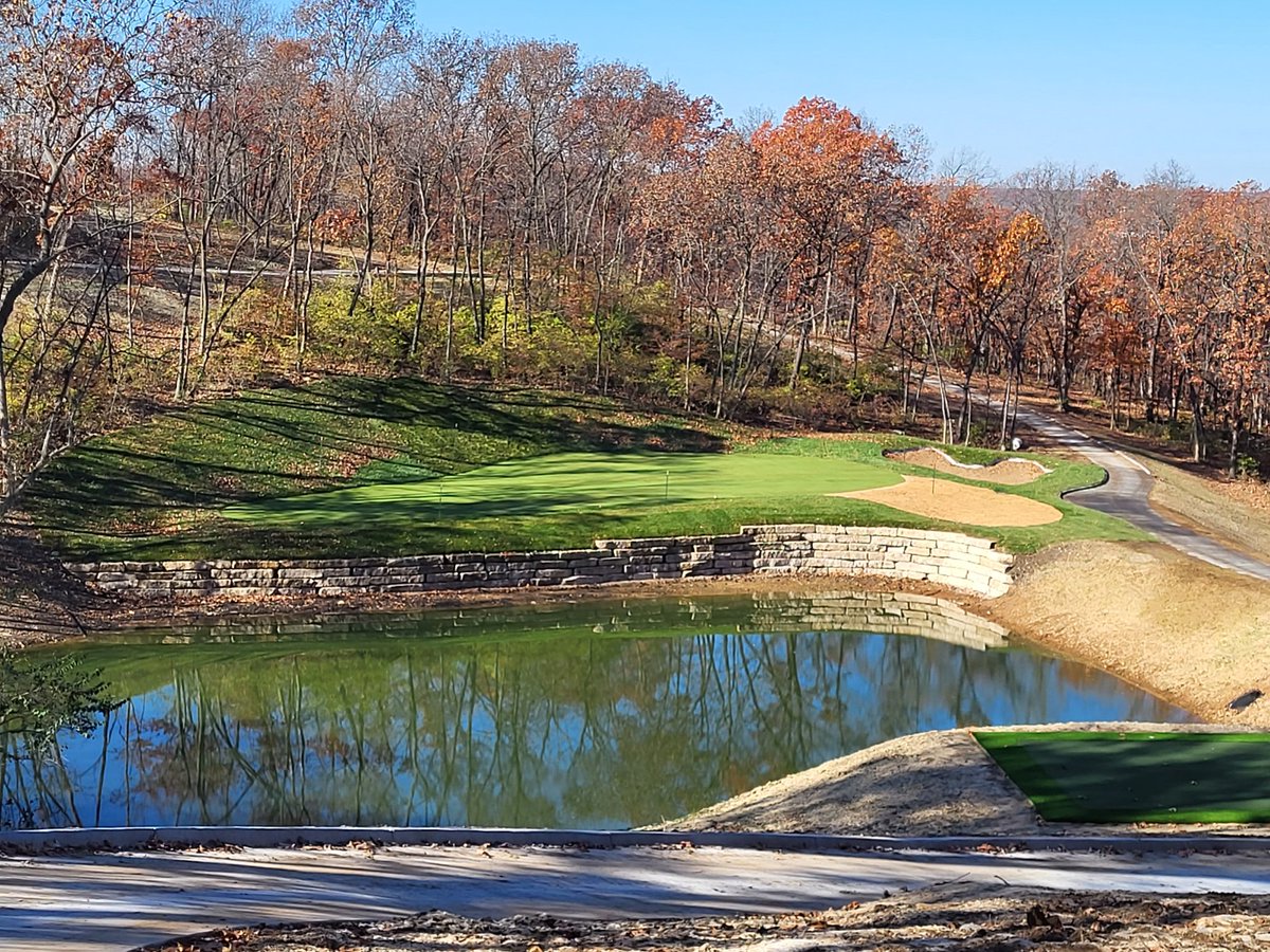 The greens on 6 and 7 are in and looking good
