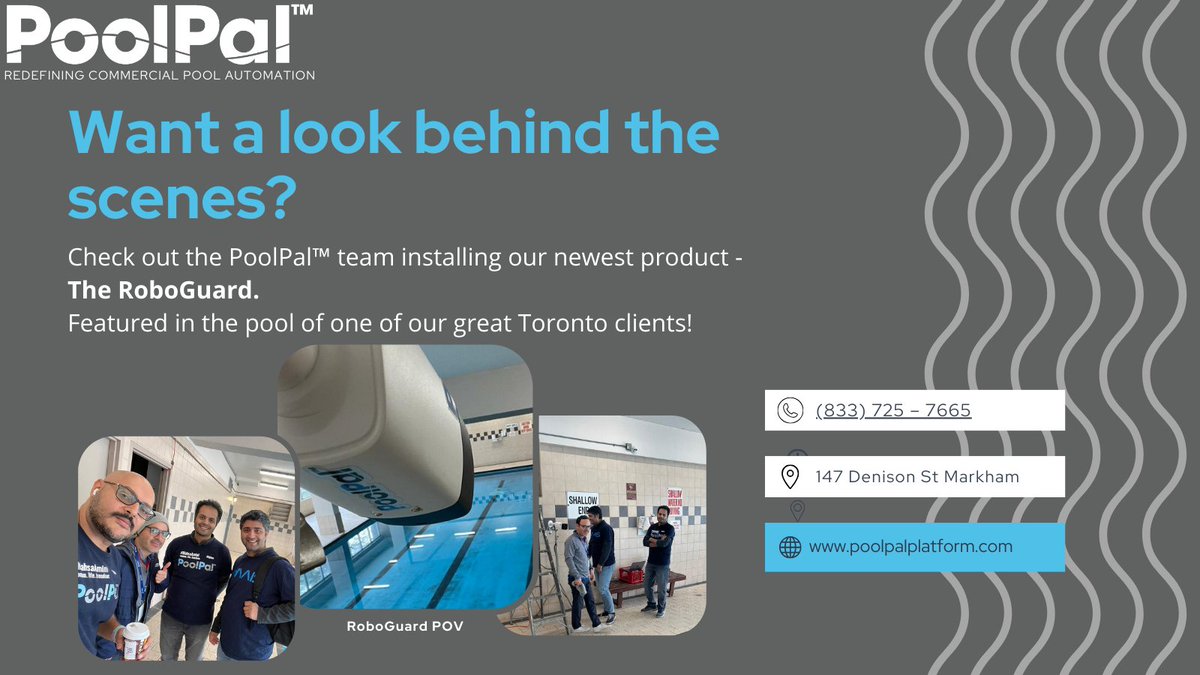 poolpalautomate's tweet photo. Our newest product THE ROBOGUARD in action! We had a great time doing this installation for a great client in #Toronto
Check out our website for more information on our suite of products, the next generation of prop-tech solutions: https://t.co/uRTXo804tT https://t.co/FgUx87ND2p