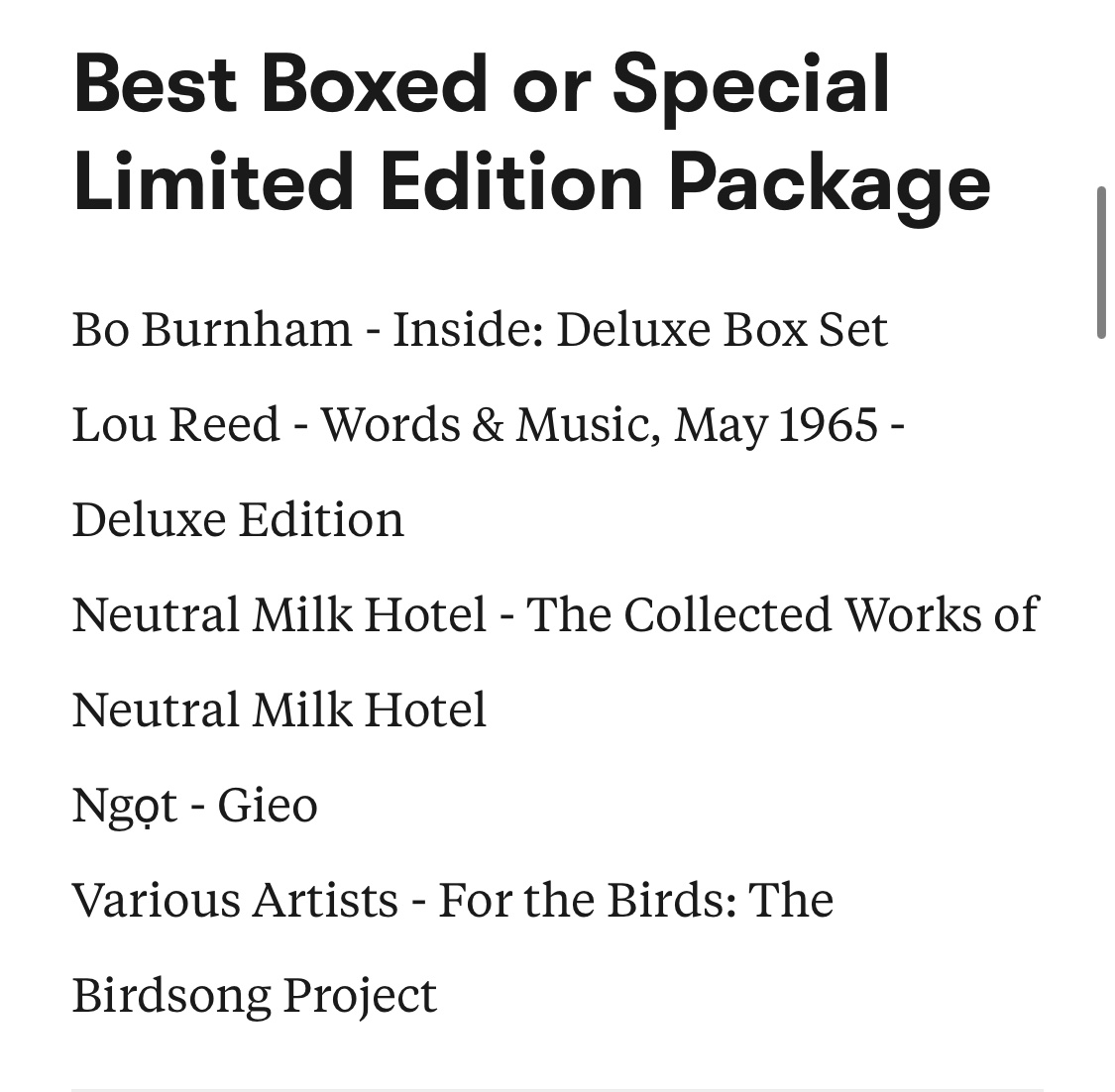 That’s *Grammy-nominated” legendary Athens, GA-based indie group Neutral Milk Hotel to you, Mister Man.