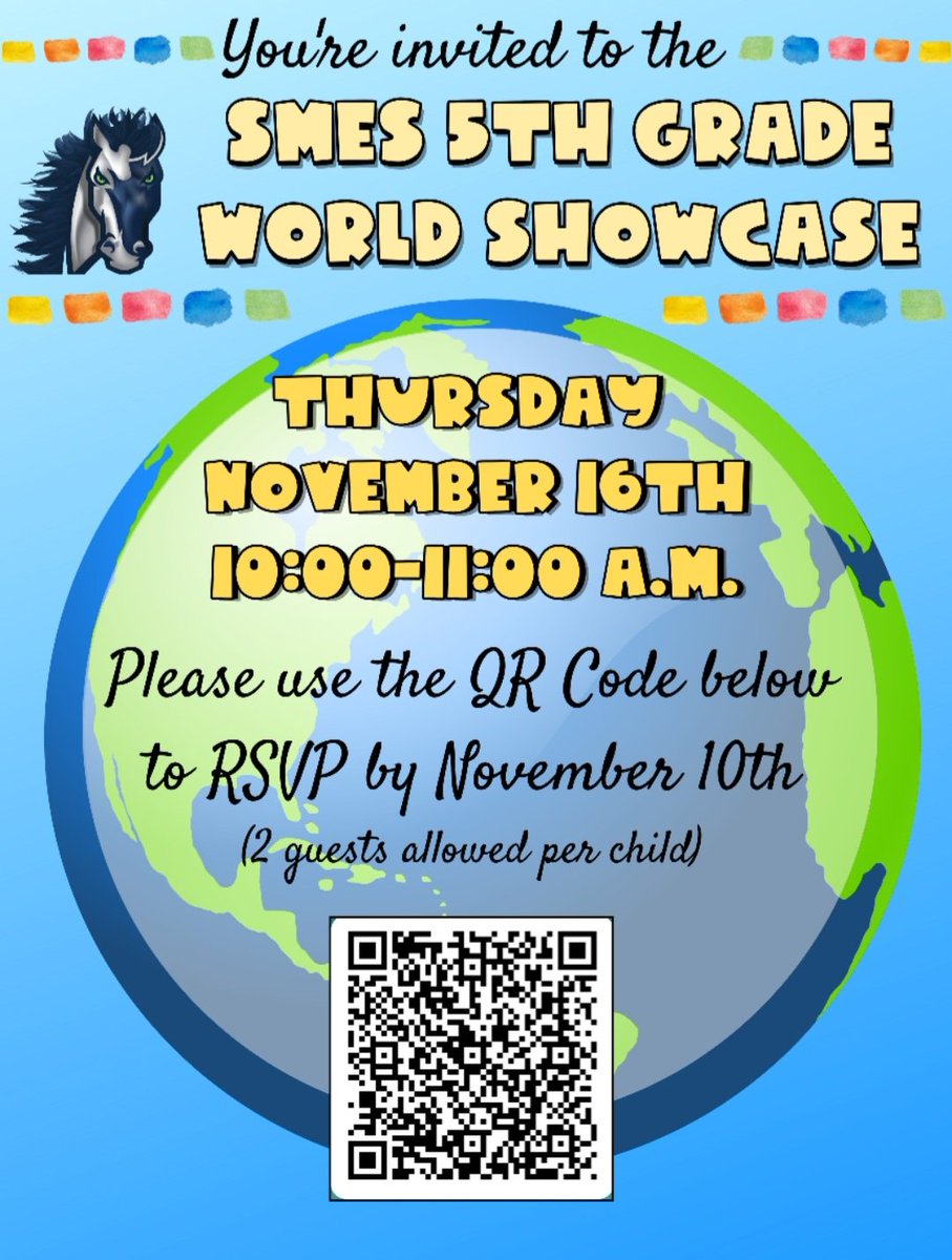 Last day for the 5th grade families to RSVP for the event: