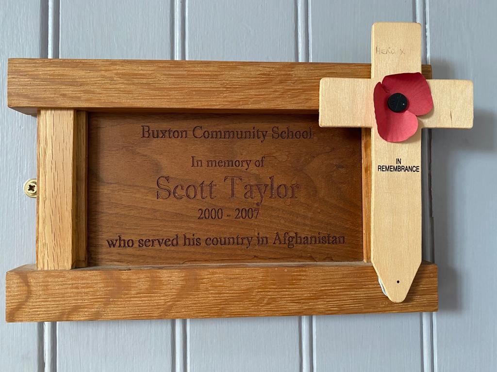 A fitting remembrance service was held by @BCS6thform remembering all those who have served and those who have made the ultimate sacrifice for our country. Including ex pupil Marine Scott Taylor who lost his life in Afghanistan. @PoppyLegion @RoyalMarines #RemembranceDay2023