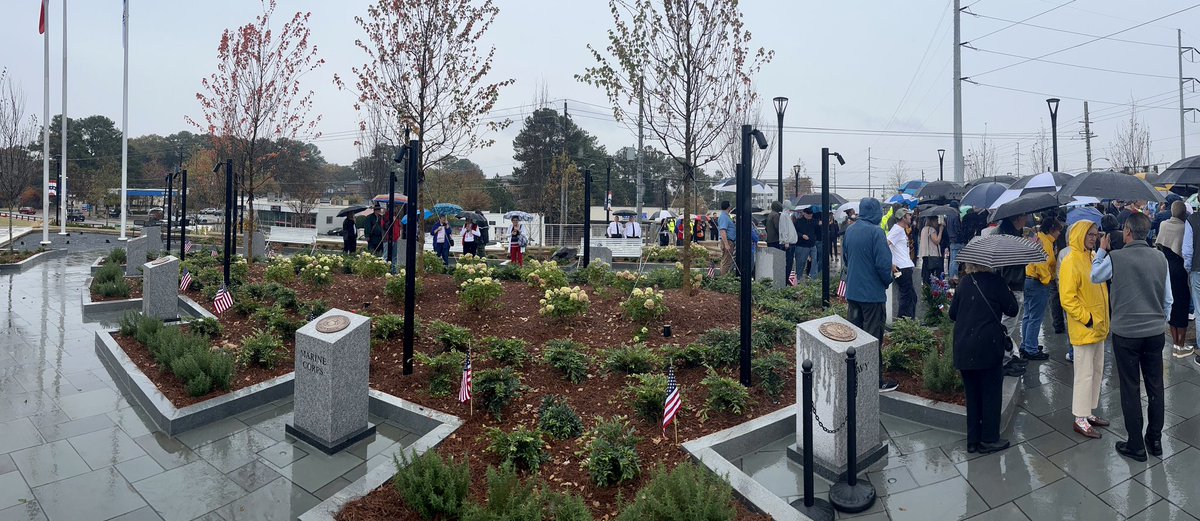 City of @SandySpringsGA dedicates brand new Veterans Park on Roswell Road on Veterans Day