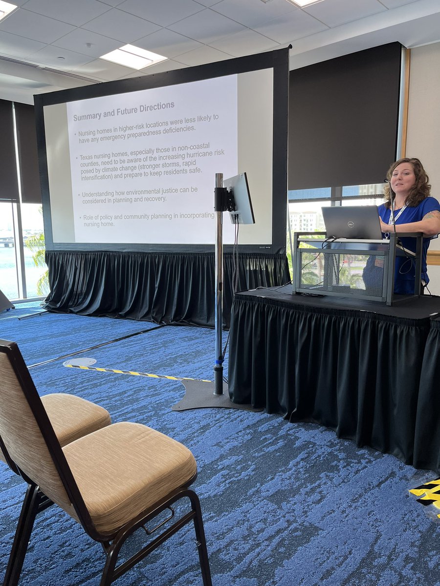 I'm biased, but <a href="/AlexHolland714/">Alex Holland, LMSW</a> gave the best presentation in our awesome session on climate change and older adult health! #GSA2023 <a href="/UTMB_SPPH/">UTMB School of Public & Population Health</a>