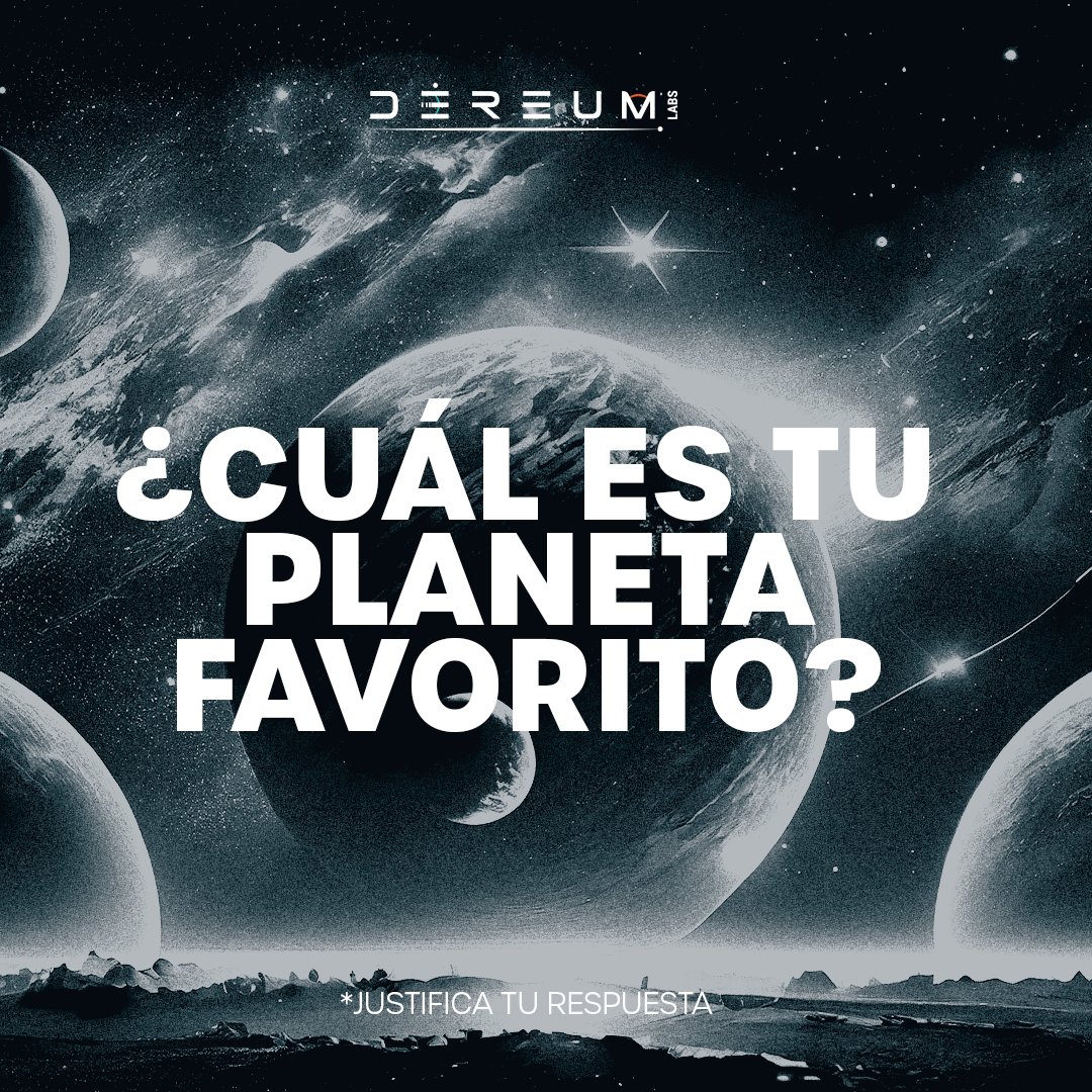 DereumLabs's tweet image. ¿Cuál es tu planeta favorito y por qué? 🚀💫 Enamórate de los secretos del espacio y comparte con nosotros tu rincón cósmico preferido. ¡La fascinación por el universo nos une!

#DereumLabs