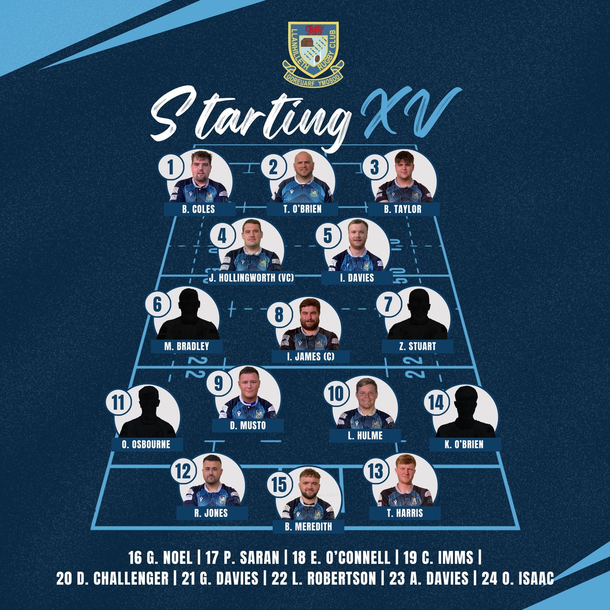 STARTING XV | This is how we lineup to face RTB Ebbw Vale tomorrow afternoon🏉

🏆 League Match
🏟️ Away - Hilltop
📍NP23 6NE
⏱️ 14:30 KO

#rhinos 🦏