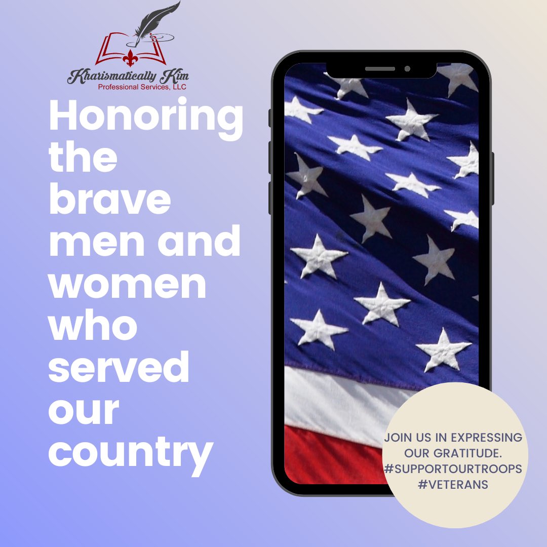 Honoring all who has served!!! Enjoy your Veteran’s Day weekend! ❤️🤍💙 #happyveteransday #happyveteransday🇺🇸❤️💙 #veteransday #kharismaticallykimprofessionalservices #kharismaticallykim #kkps #veteranownedbusiness #veteranownedandoperated #army #navy #airforce #usmarines