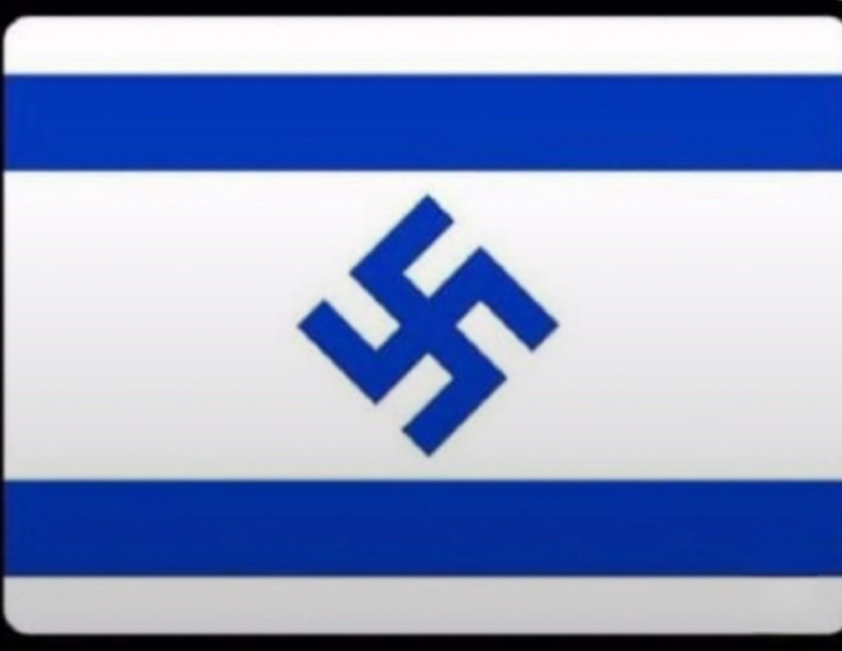 ojanahi's tweet photo. The new flag of the so called #Israel https://t.co/8xOlSO20kP
