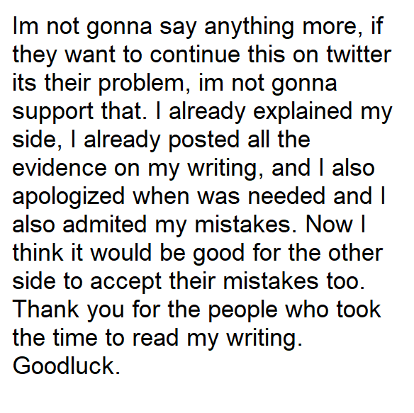 AlisaArt19's tweet photo. Everything she is posting right now its explained in my writing, even the last picture she posted showing I didn't deliver the psd, the full screenshot is on my doc where I show I gave her the psd without any problem. Anyway this is my final state about this. https://t.co/tTbvTLvl04