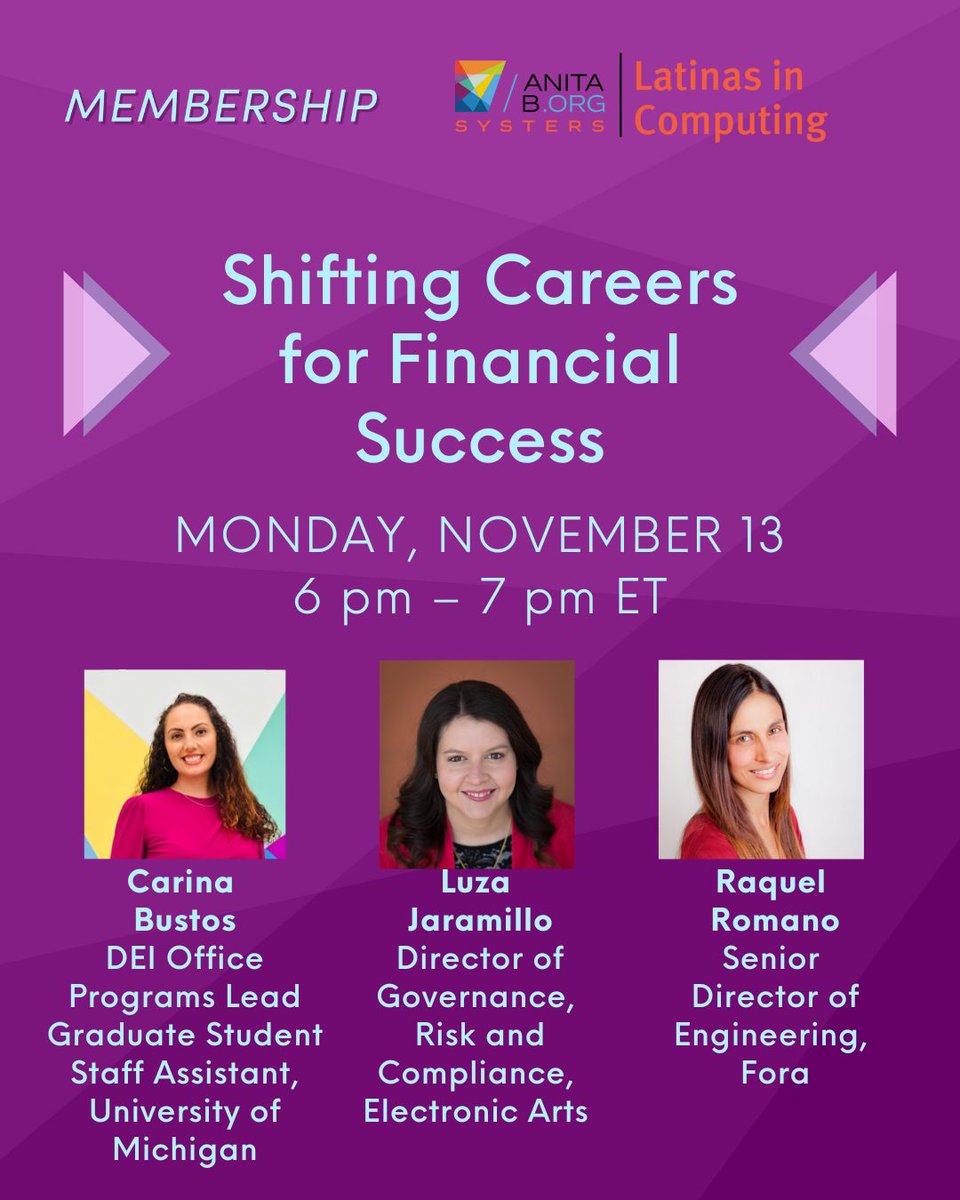 Register here lnkd.in/eFBjsYcz #latinasEqualPayDay #latinasInComputing