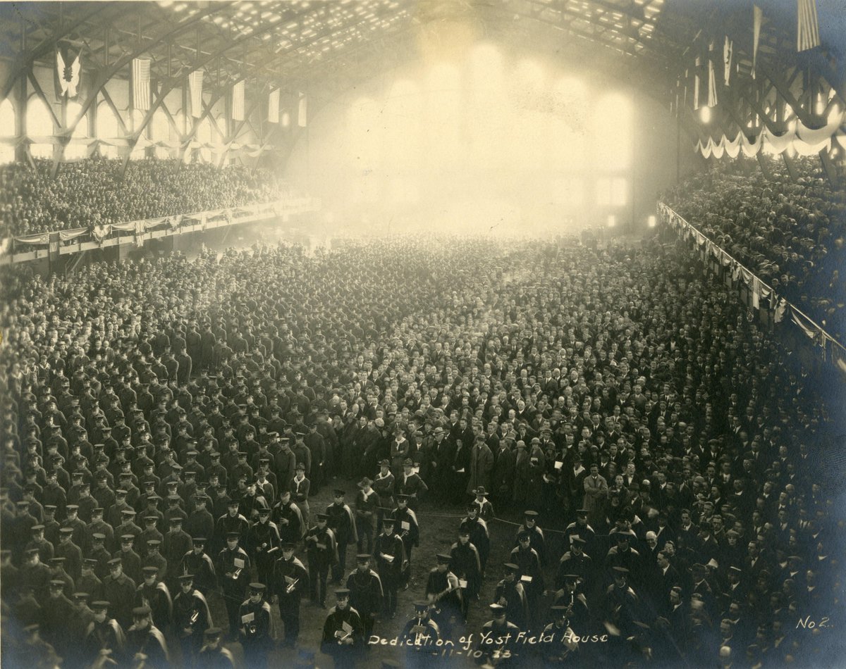 umichhockey's tweet photo. 100 years ago today was the dedication of Yost Field House
#GoBlue〽️ https://t.co/kuZkajAVmc