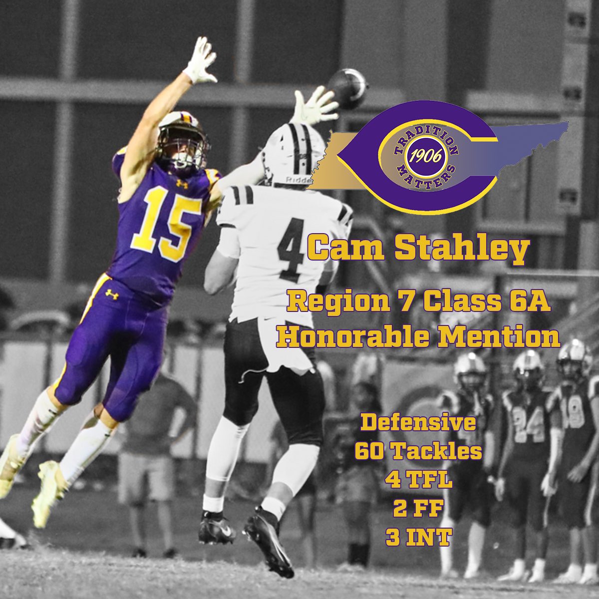 CAPTAIN CAM! Congratulations <a href="/CamStahley/">Cam Stahley</a> on being named Region 7, Class 6A All-Region! #WildcatsVsEverybody