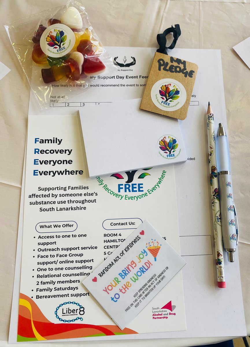 Well The FREE service is now officially launched. A wee bit of a happy emotional day for me today . @MySupportDay1 and @Liber8888 are making #FamilyRecovery visible in South Lanarkshire. 💛💛💛💛❤️❤️❤️💯💪