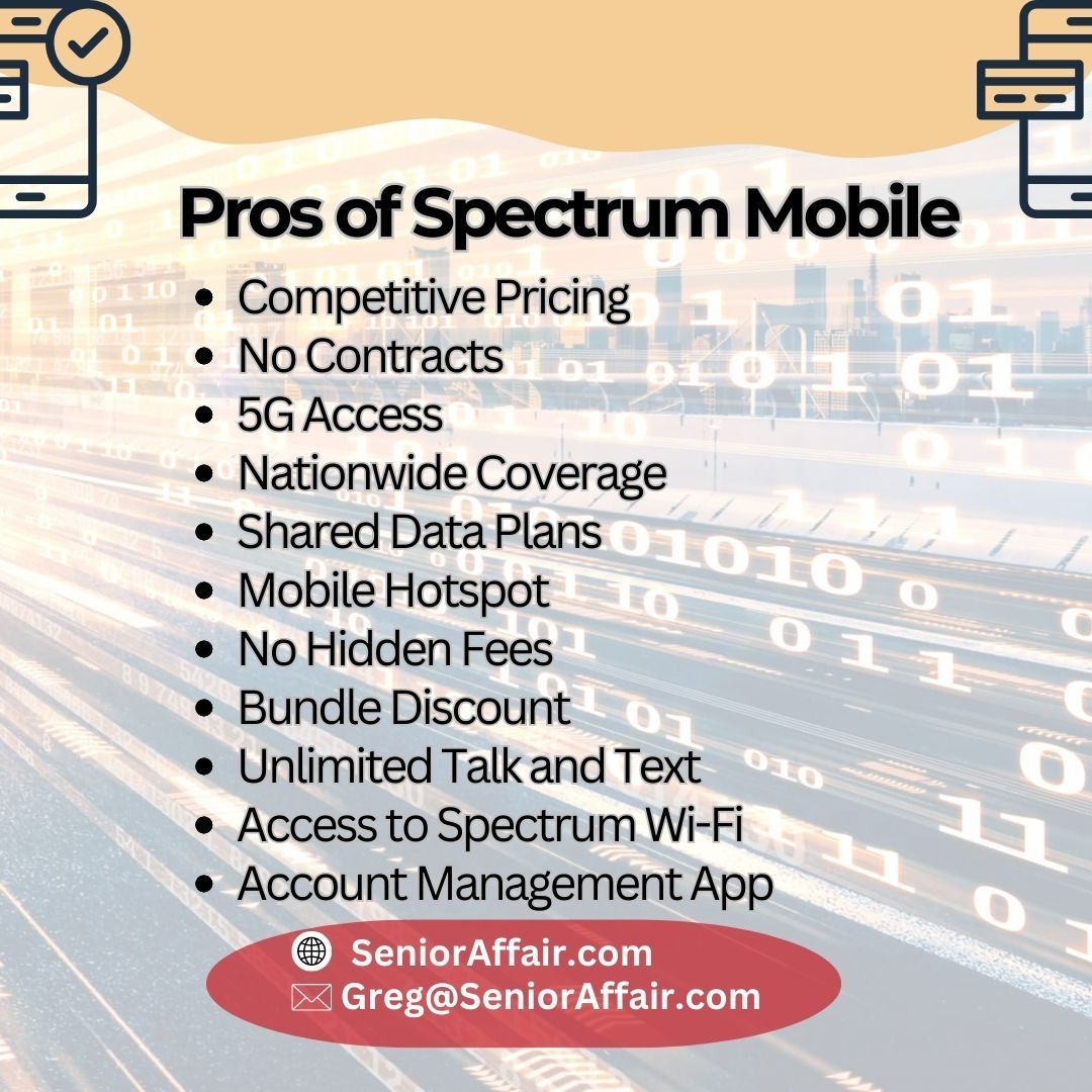 Unlocking the Benefits: Exploring the Pros of Spectrum Mobile!
For More about:buff.ly/3MnmadK 
#SpectrumMobile #WirelessSolutions #MobileService #EmpowerYourConnectivity #SpectrumAdvantages #WirelessPlans #CostEffective #NationwideCoverage #MobileEmpowerment