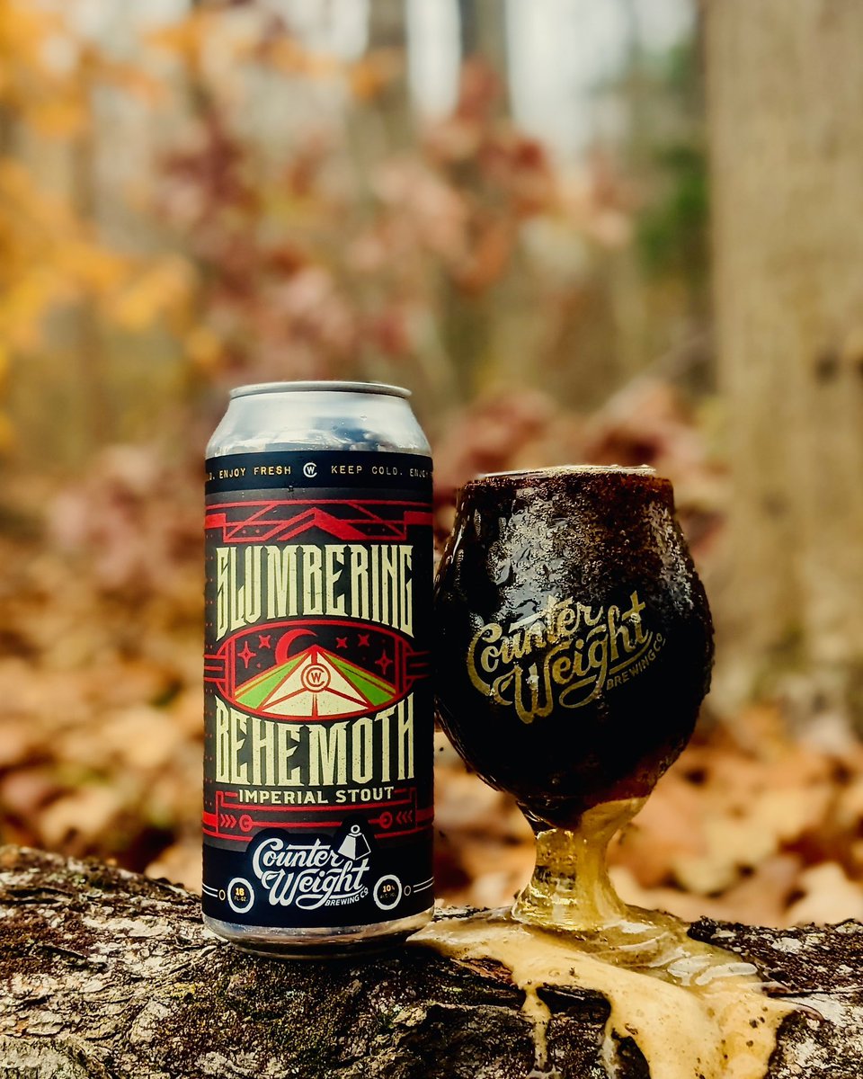 We're releasing a fresh batch of Slumbering Behemoth Imperial Stout today at opening!
Flavors of rich chocolate, dark roasted coffee & caramel sweetness wrapped up in a rich full body.
10%-$16/4p
#SlumberingBehemoth #imperial #stout #CTbeer #CounterWeightBrewingCo #imperialstout