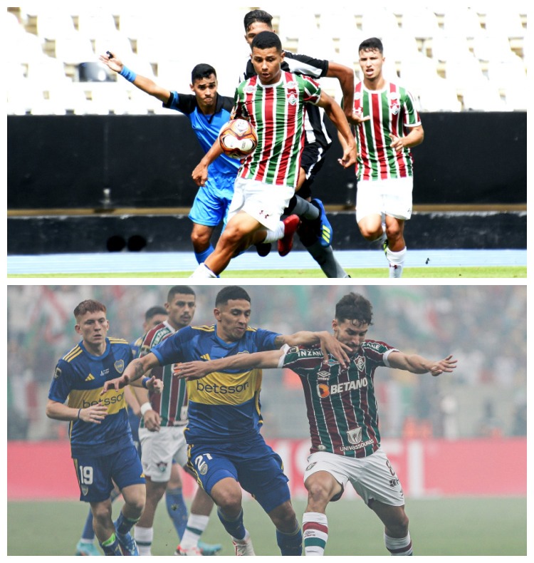 Flupedia's tweet photo. Recordar é viver

📷 André e Martinelli disputando uma partida do Carioca SUB-17 diante do Botafogo em 2018

📷 André e Martinelli titulares na final da Copa Libertadores entre Fluminense x Boca em 2023

São 119 jogos juntos no profissional do tricolor

🏆🏆Carioca
🏆Libertadores https://t.co/5LVJsLvKNQ