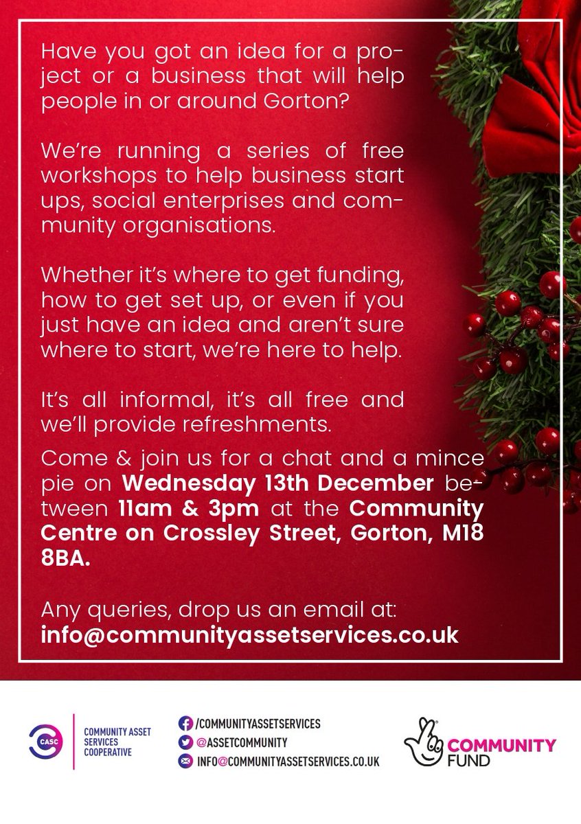 This #Christmas we want to talk to people or organisations that want to make a difference in Gorton.  #Manchester #Gorton