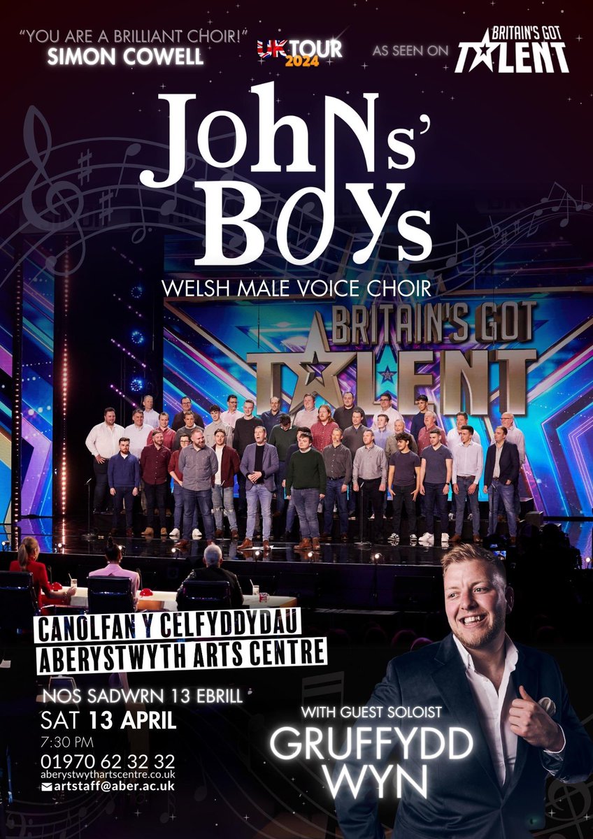 And now for the final announcement of the week... 🥁

A double whammy of tour dates! 😱

We're very excited to be performing at <a href="/BuxtonOpHouse/">Buxton Opera House</a> and <a href="/aberystwytharts/">Canolfan y Celfyddydau Aberystwyth Arts Centre</a> on our 2024 UK Tour! 🇬🇧

We're also delighted to be joined by <a href="/gruffydd_wyn/">GRUFFYDD • WYN</a> at both concerts! 🏴󠁧󠁢󠁷󠁬󠁳󠁿

Edrych ymlaen! 🌟