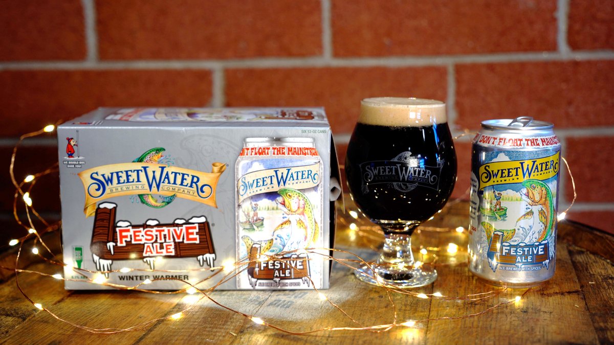 sweetwaterbrew's tweet photo. Get ready to sleigh the holidays: Festive Ale is BACK, fam. Only brewed one day per year, this bad boy packs a punch with 8.6% ABV boasting flavors of cinnamon, spice and everything nice to making your winter warmer dreams come true. Snag em on shelves starting next week! https://t.co/owawIZitHI