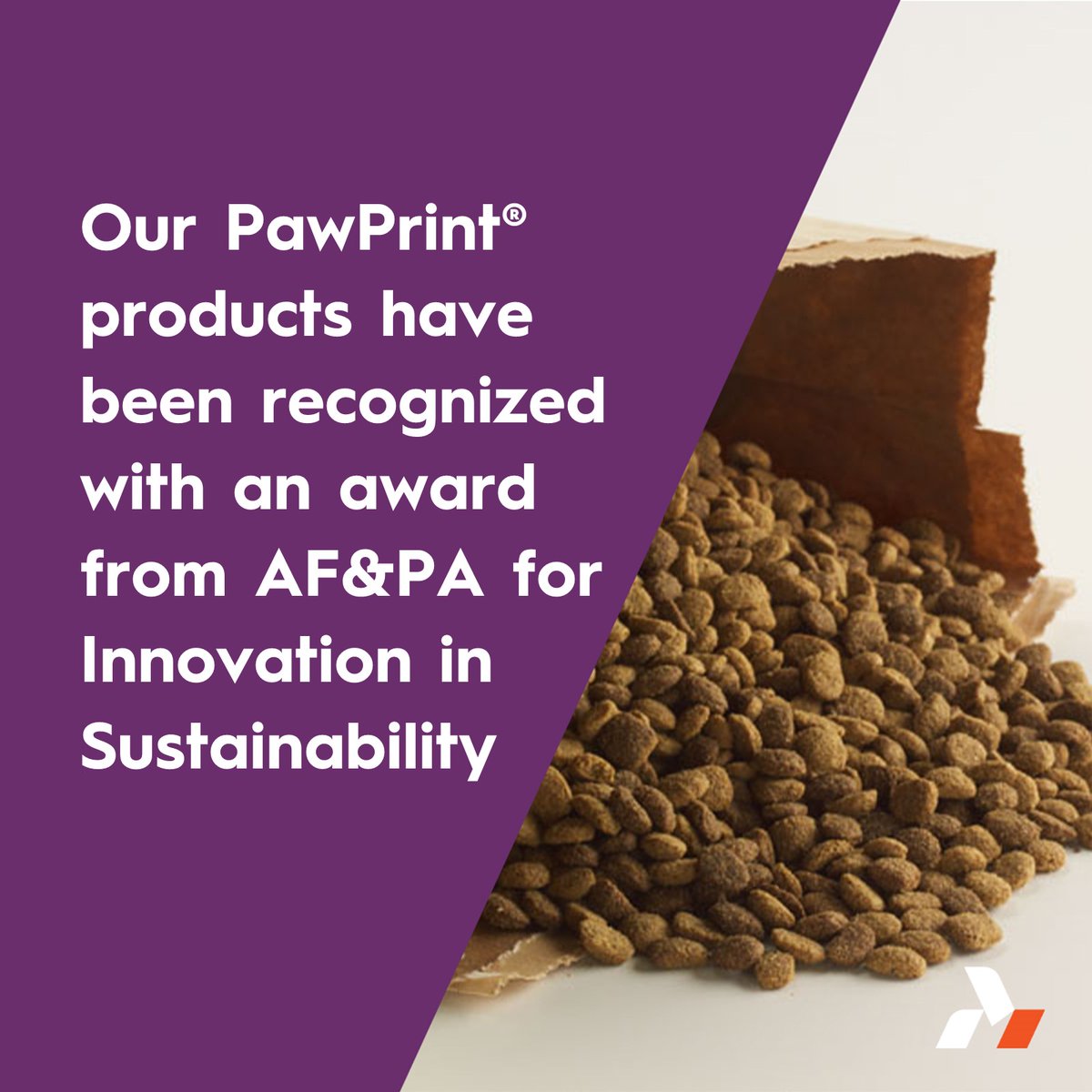 We are honored to receive the 2023 <a href="/ForestandPaper/">AF&PA</a>  Sustainability Award for our PawPrint® Pet Food Packaging 🌿🏆. Our team's dedication to sustainability shines through this innovative product, blending performance with industrial compostable and PFAS-free technologies 🐾 .
