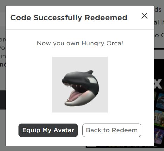 Roblox - Hungry Orca code : r/primegaming