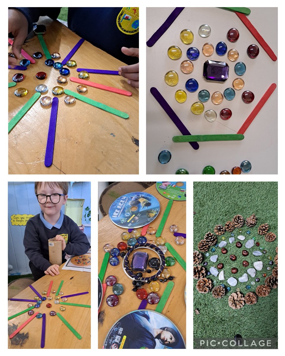 Some beautiful Rangoli patterns created in our Loose Parts area too! The children have had a super day! <a href="/LansdownePS/">Lansdowne Primary</a> <a href="/CBees_LPS/">Ivy Class</a>