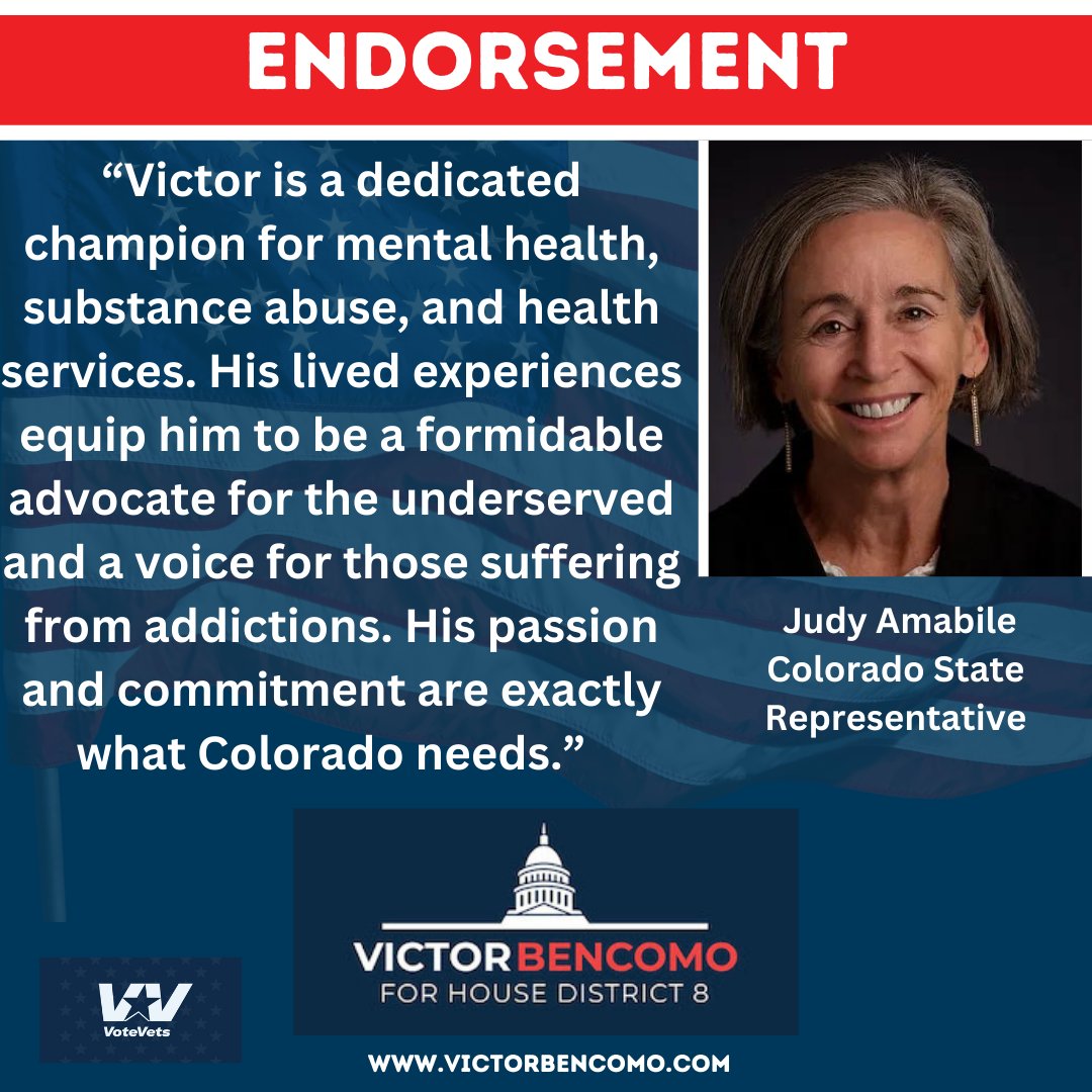 Thank you, Representative Judy Amabile, for endorsing my campaign.  We need to prioritize health services to meet the growing demand of our communities.  #hd8 #votevets #denver #Colorado #copolitics #centralparkdenver #parkhilldenver #fivepointsdenver #EndGunViolence