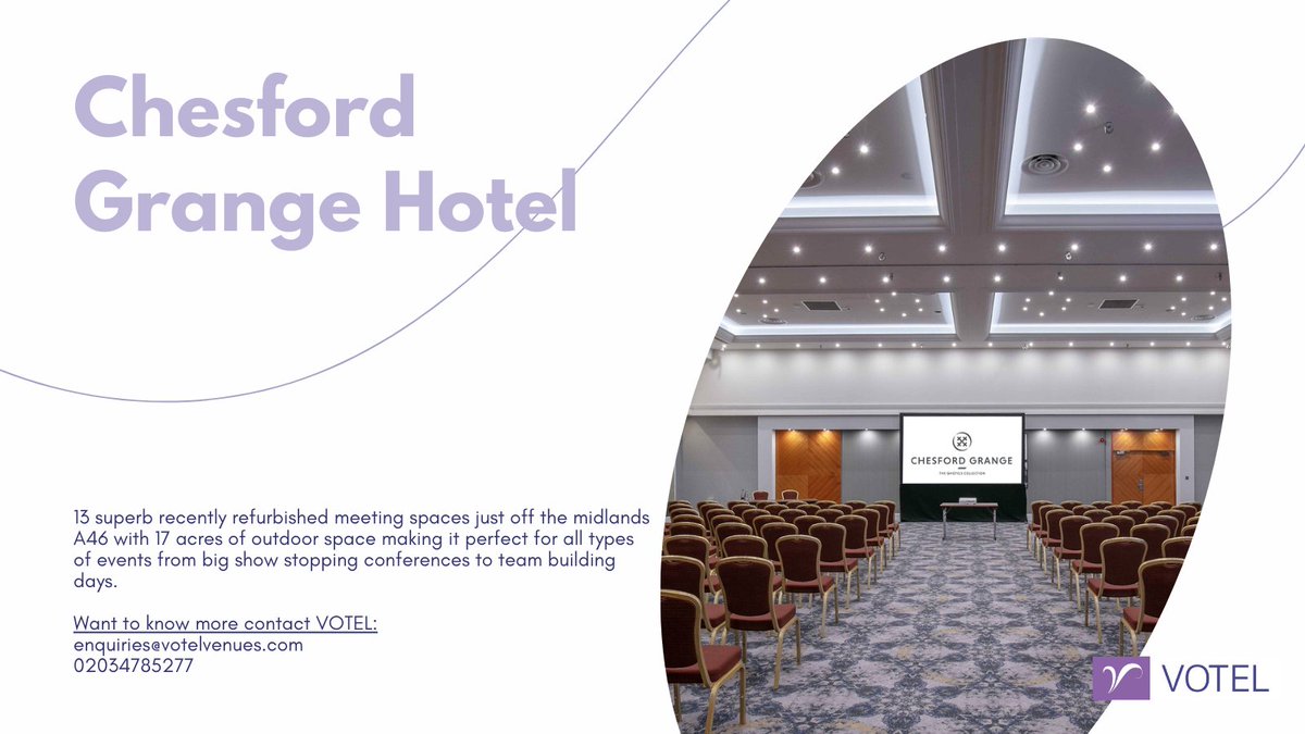 Transformative moments unfold at the Chesford Grange Hotel! Elevating ideas and connections in every conference and meeting held here. 🌟 #ChesfordGrange #MeetingsThatMatter #ConferencesWithImpact