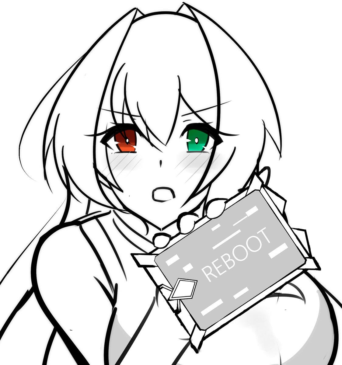 力尽きて寝てたので今日は落書きです。
うちの子ましろちゃん
「行きます!!!」 