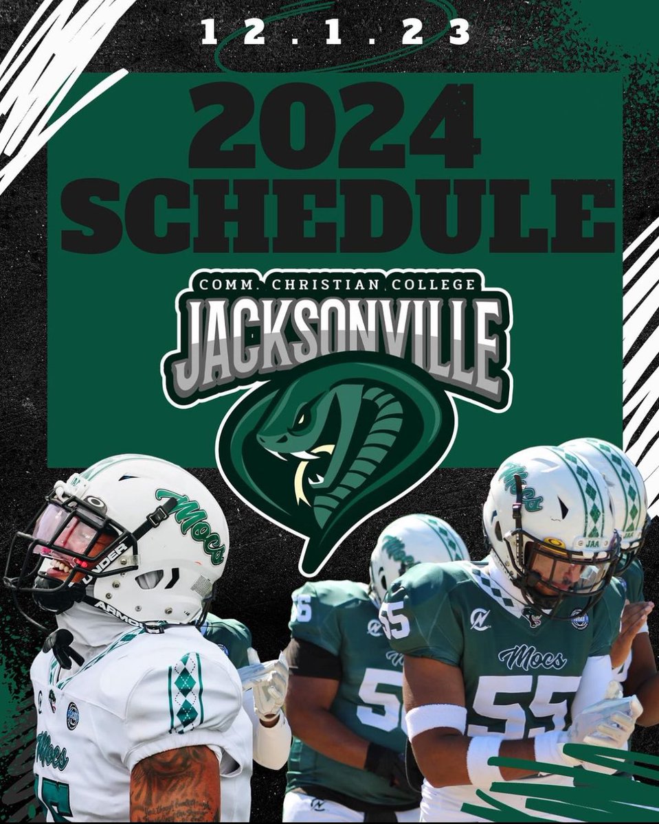 Nolan Carroll (@carrollcity) on Twitter photo <a href="/jaa_athletics/">Jacksonville A.A. Christian College</a>
Set a reminder for the schedule reveal for 2024.
It continues to be an amazing process.
We will continue to elevate.
The standard is the standard.
#MOCS <a href="/jaa_athletics/">Jacksonville A.A. Christian College</a>
Set a reminder for the schedule reveal for 2024.
It continues to be an amazing process.
We will continue to elevate.
The standard is the standard.
#MOCS
