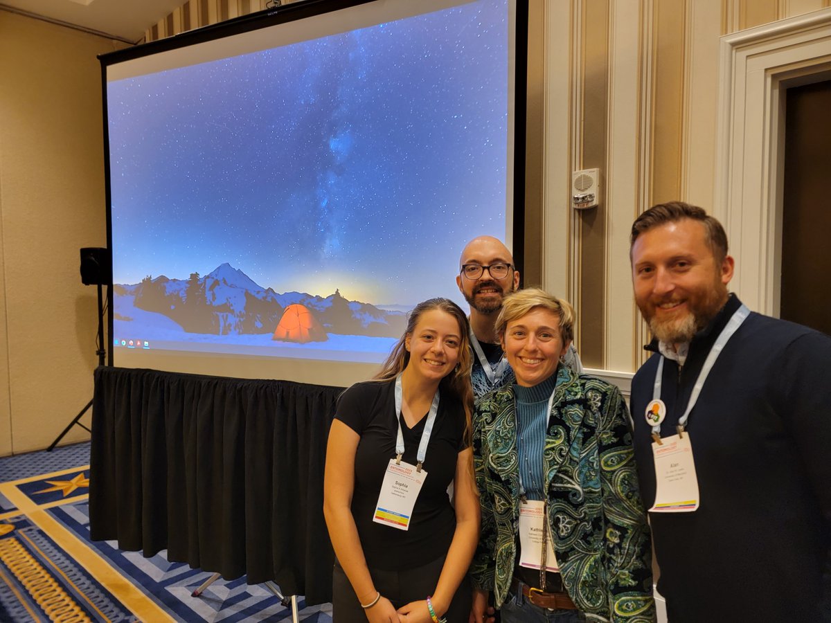 UMDscience's tweet photo. Our @UMDEntomology students, faculty and staff represented #UMD well at the @EntsocAmerica's #EntSoc23 this week!

Special congrats to the #GraduateStudents who won paper and poster awards: Benjamin Gregory, Helen Craig and Angela Saenz! https://t.co/Ukp9dvaDF8