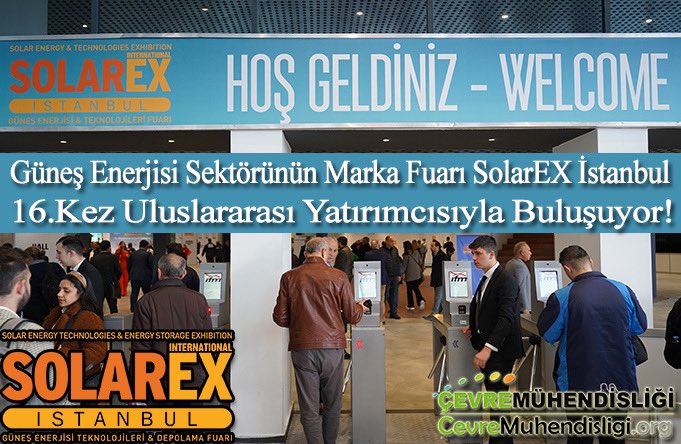 Güneş Enerjisi Sektörünün Marka Fuarı SolarEX İstanbul 16.Kez Uluslararası Yatırımcısıyla Buluşuyor! Ücretsiz Davetiye ve Bilgi için sitemizi ziyaret ediniz:  cevremuhendisligi.org/index.php/cevr… #cevre #cevremuhendisligi #cevremuhendisligiorg #sustainability @SolarexIstanbul