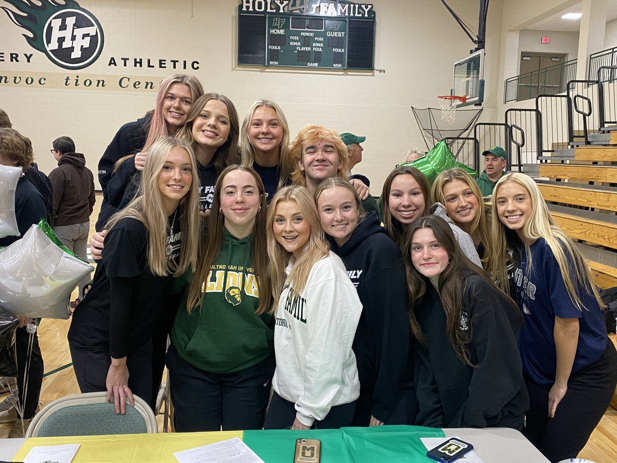 CONGRATS TO OUR SENIOR SETTER ZOE SCHUELE on signing to Multnomah to continue to volleyball career!!! We are so dang proud! #capable #DAWGS <a href="/HFCHSBoosters/">HFCHS Boosters</a> <a href="/HolyFamilyFire/">Holy Family Catholic High School</a>